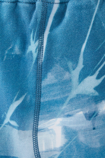 Cyanotype Brushstroke Print Organic Cotton Shorts